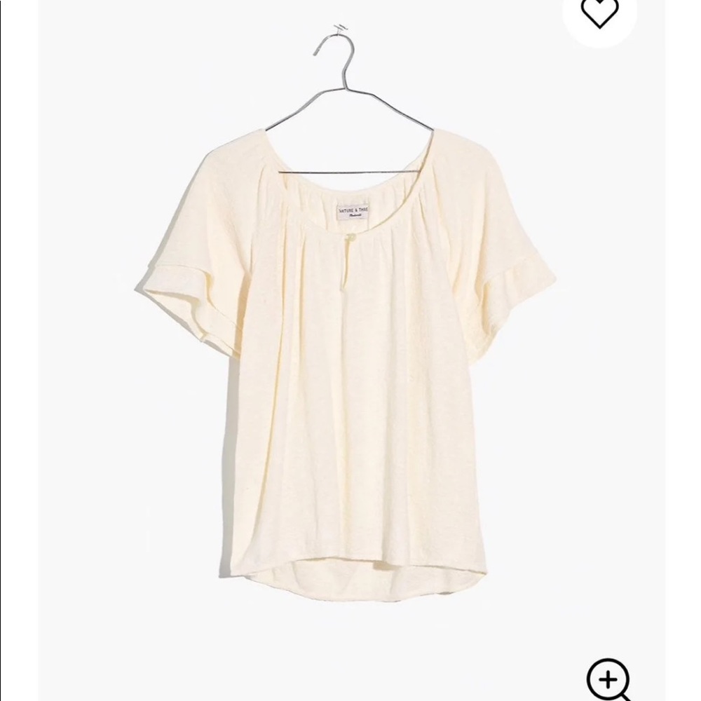 Madewell Shirt Blouse Top Cream XS